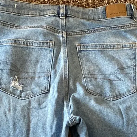 American Eagle Mom Jean Women Size 8 Regular Stretch Tapered Straight - Picture 3 of 8